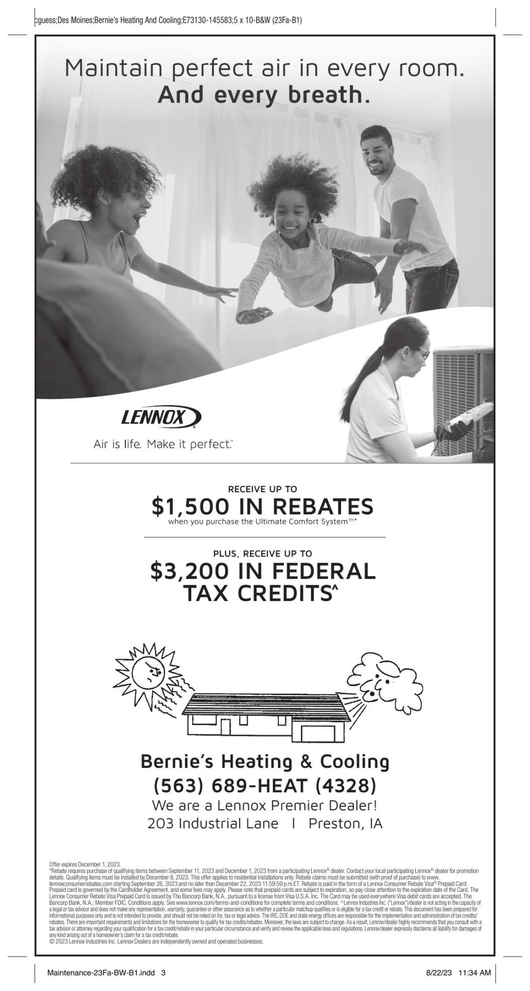 Bernie's Heating And Cooling Maintain Perfect Air | Heating u0026 Cooling  Services | dewittobserver.com