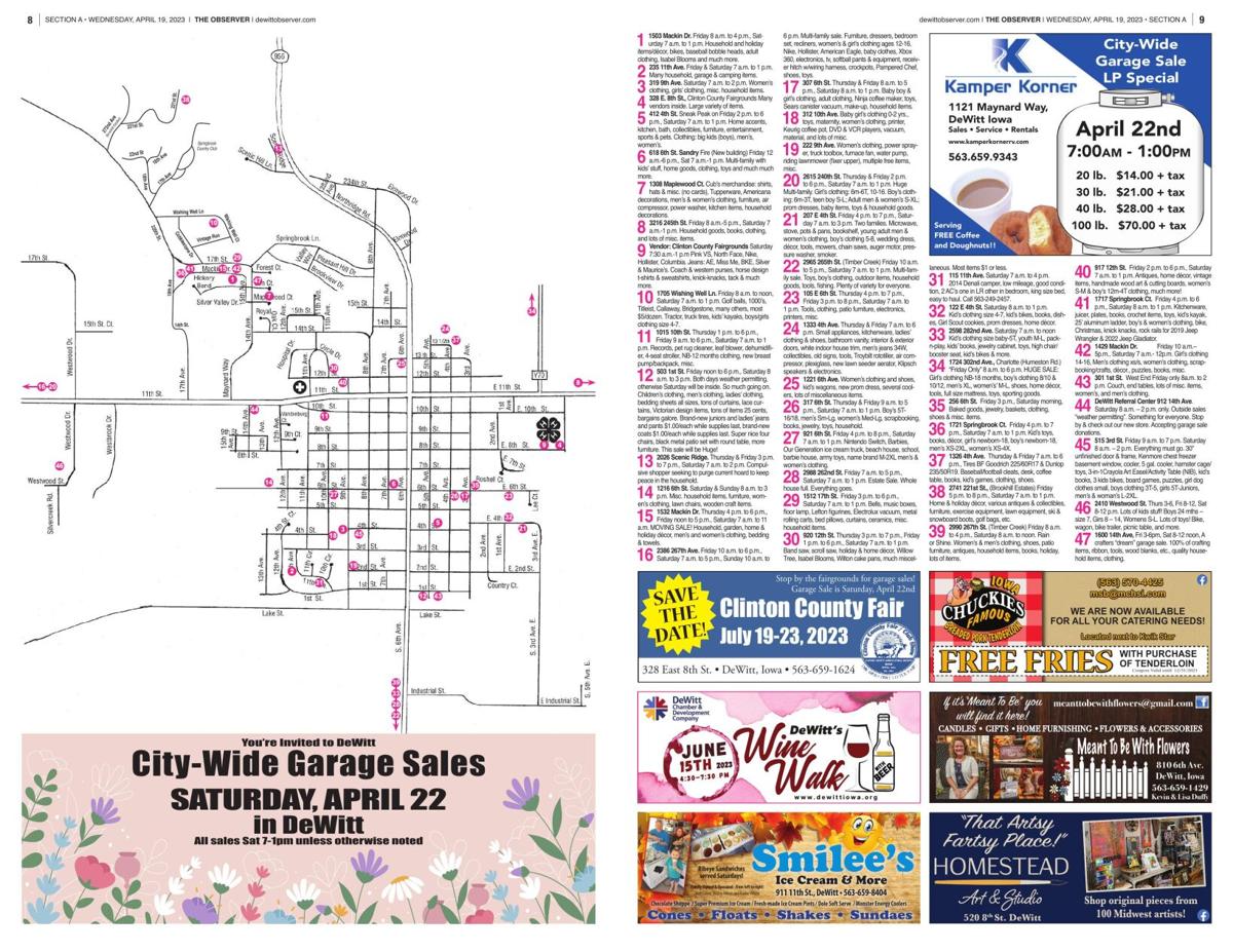 City-wide garage sale map | | dewittobserver.com