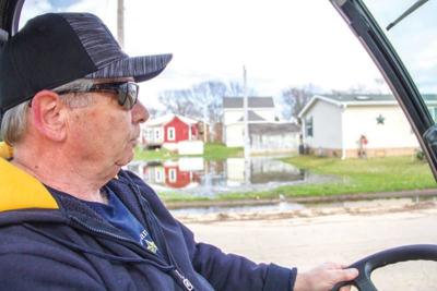 Watching the river levees