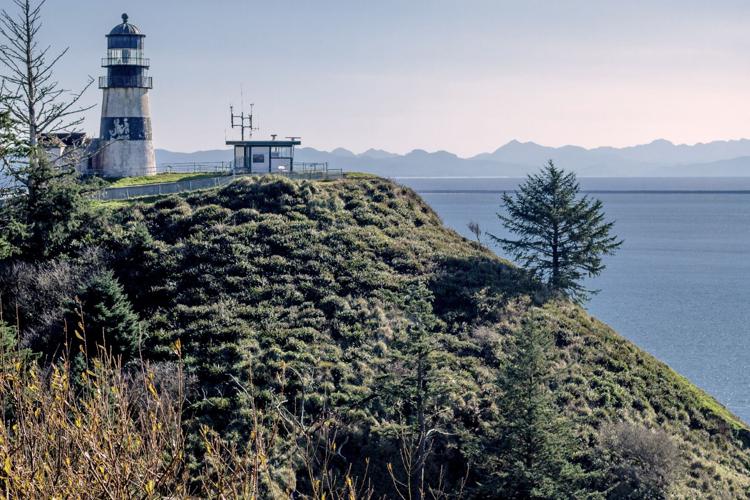 Cape Disappointment Light from interpretive center