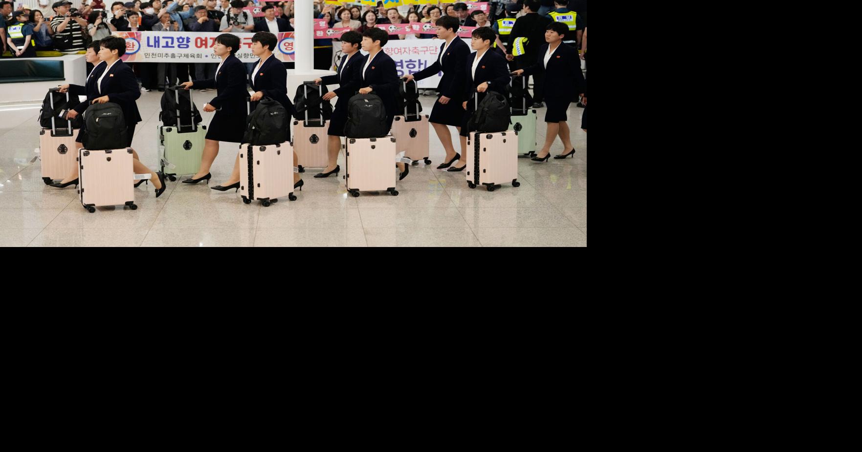 North Korean women's soccer team arrives in South Korea for regional tournament