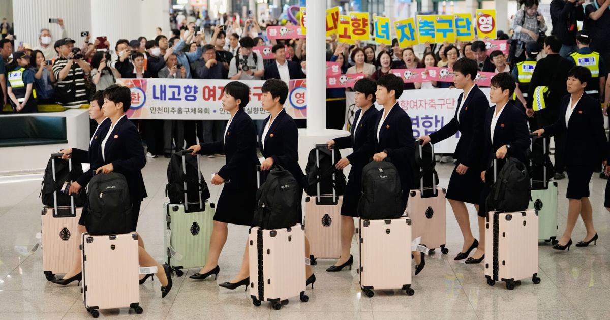 North Korean women's soccer team arrives in South Korea for regional tournament
