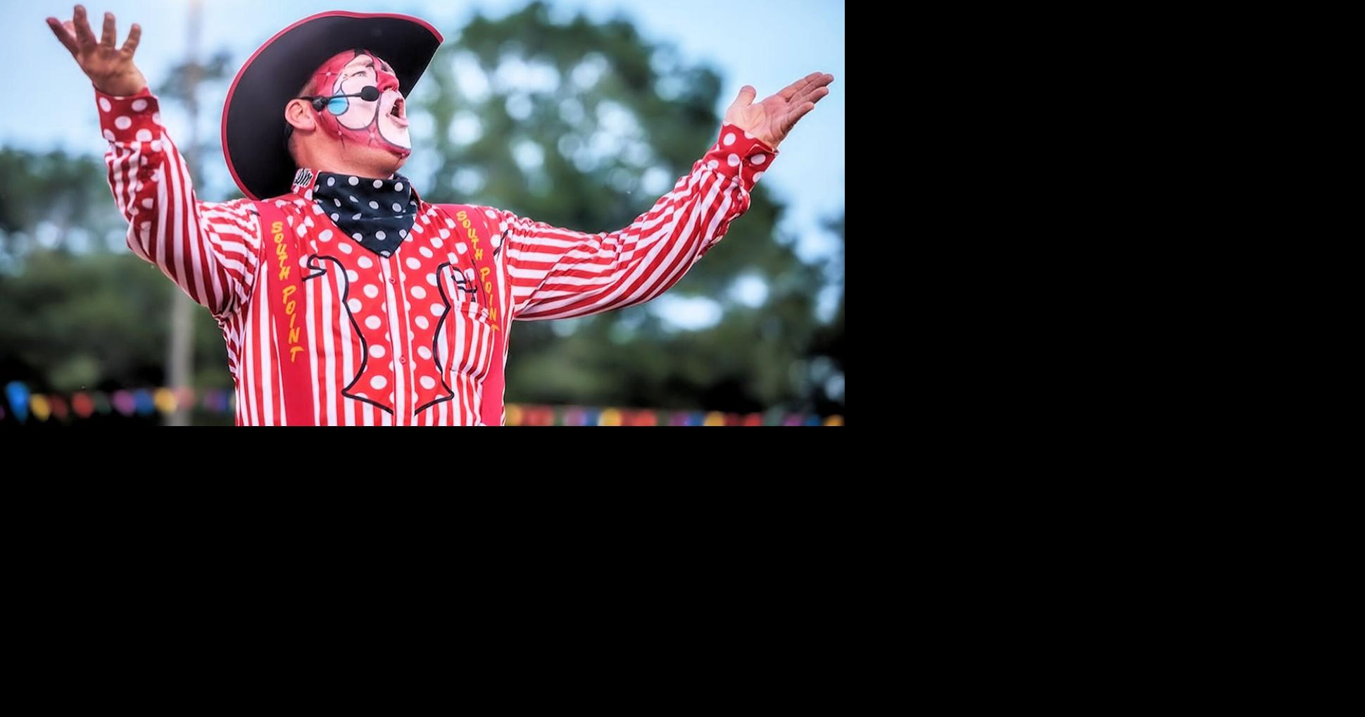 Mississippi rodeo clown Dusty Meyers performs at National Finals Rodeo in Las Vegas
