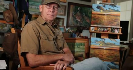 Jerry Jones paints live during services at The Orchard Jerry Jones paints live during services at The Orchard