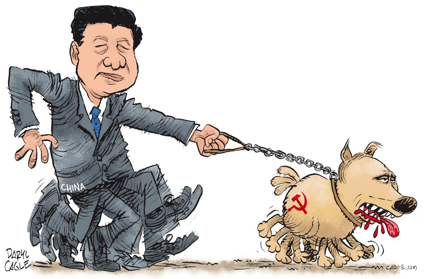 DARYL CAGLE: Putin Dragging Xi Jinping | Editorial Cartoons 