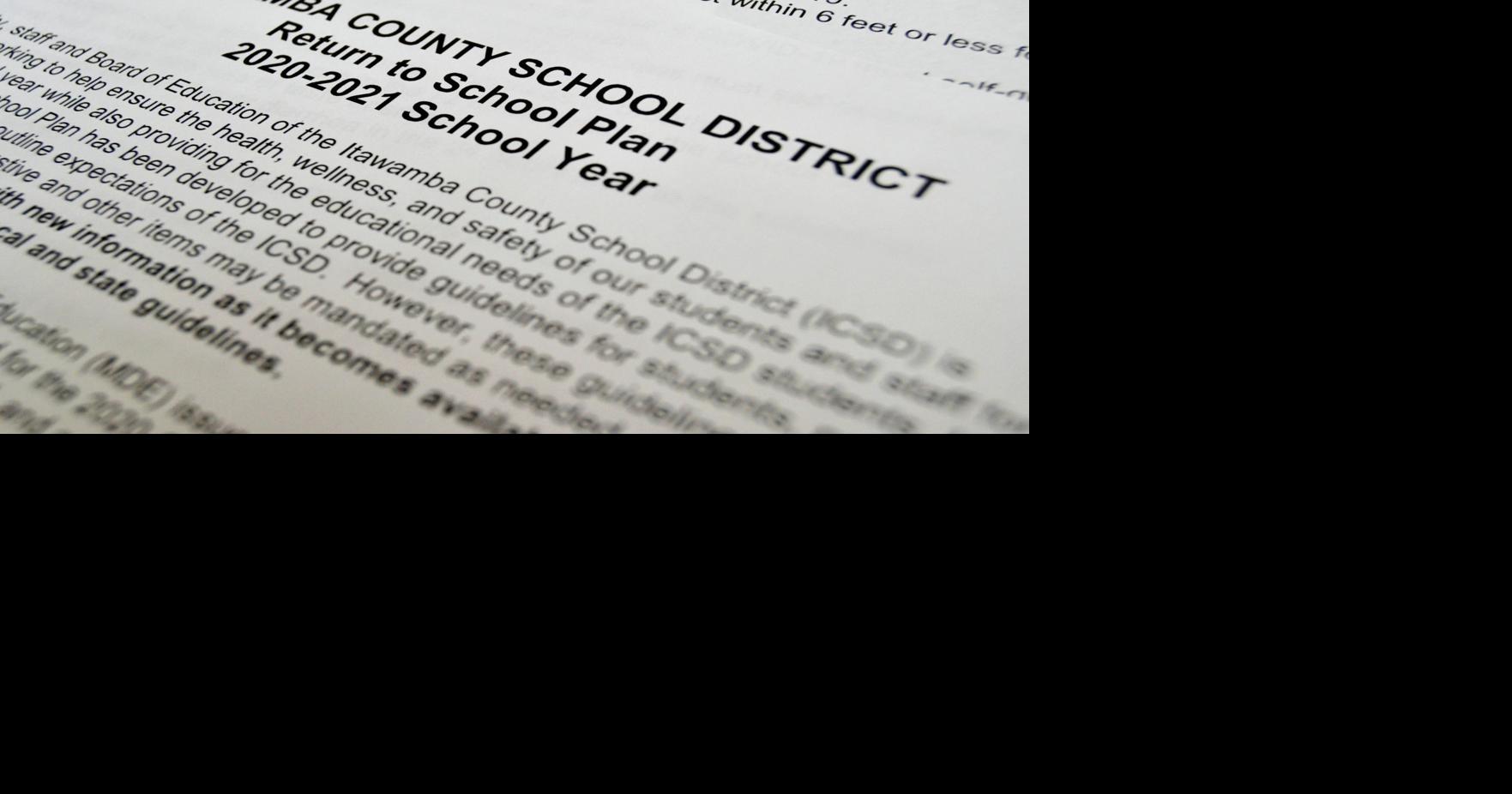 Itawamba County School District releases proposed plan to reopen schools Itawamba Times