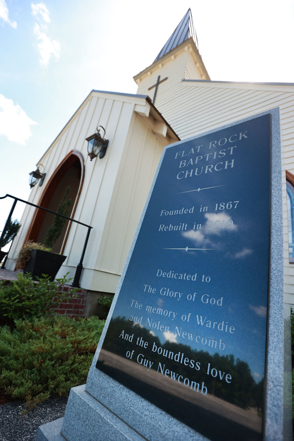 Flat Rock Baptist in Benton County is a stately country church