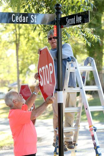 The city of Saltillo is replacing its suite of aging street signs ...
