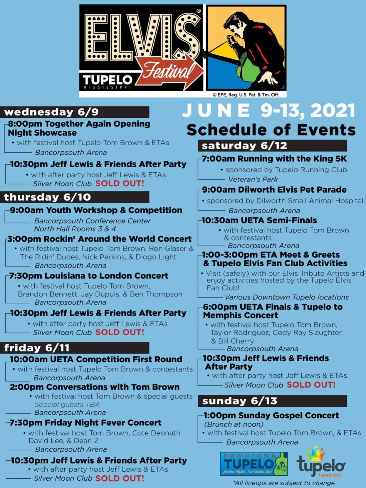 Tupelo Elvis Festival announces schedule Arts & Entertainment