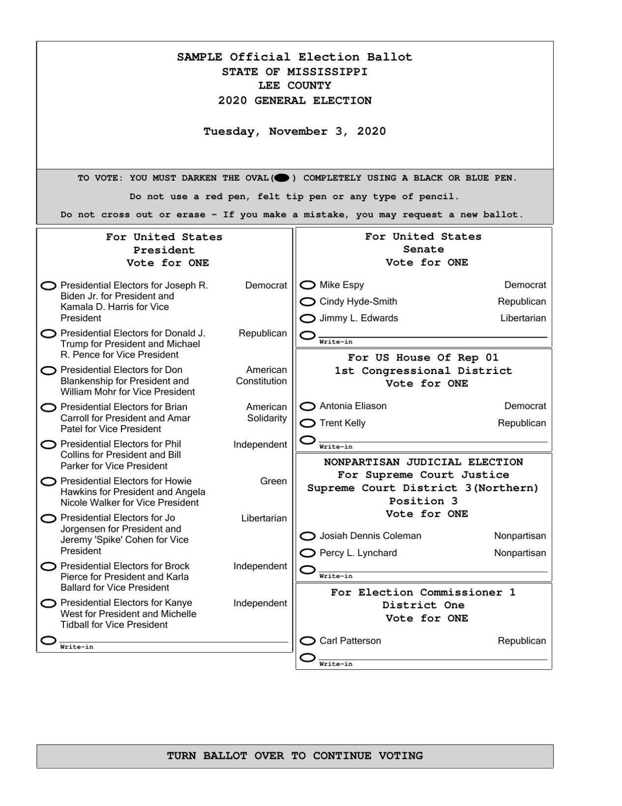 2020 Lee County sample ballot | | djournal.com