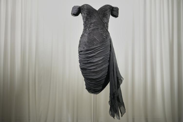 Back in black: Princess Diana's 'revenge dress' goes on show ahead of Sotheby's auction