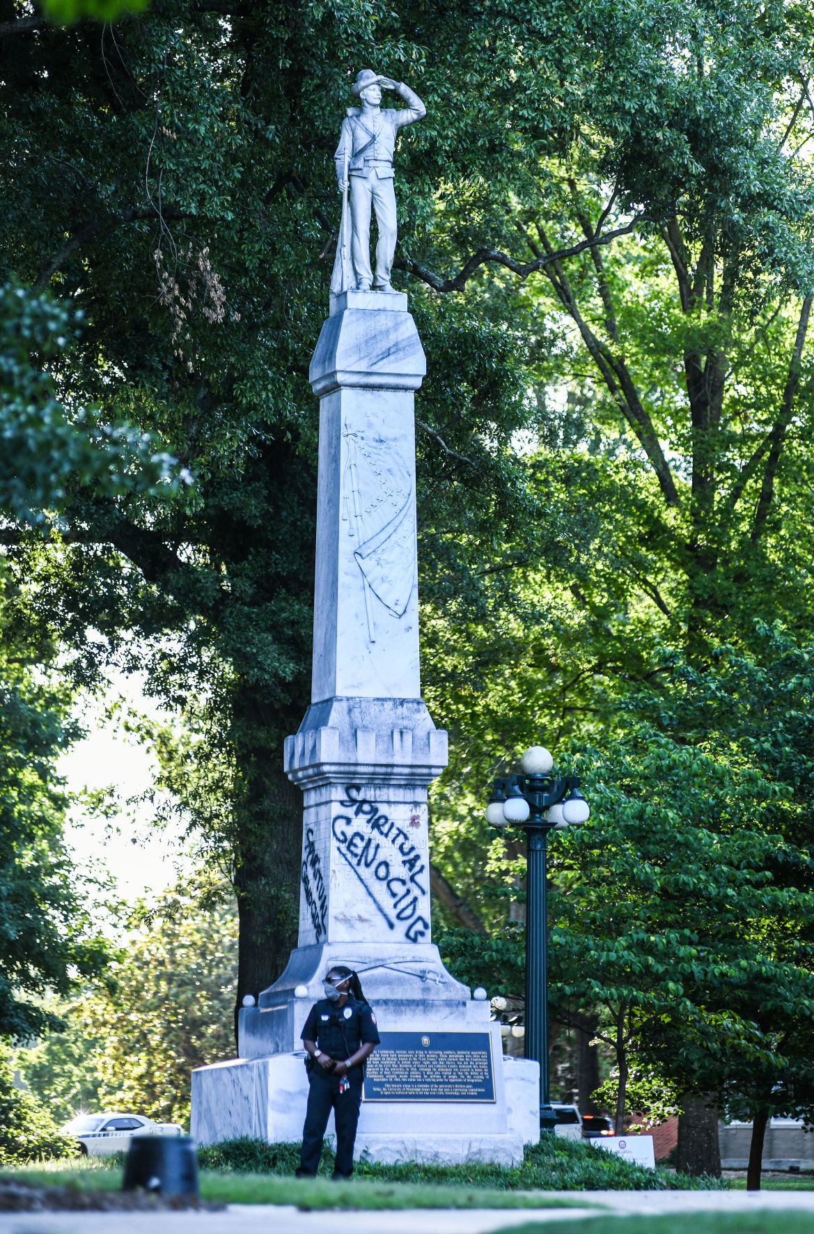 Bond set for man arrested over UM Confederate monument vandalism