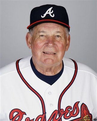 Atlanta Braves general manager Frank Wren and manager Bobby Cox