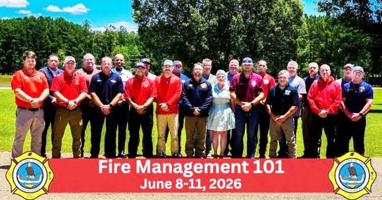 Hunter Burke graduates from Fire Service Management course