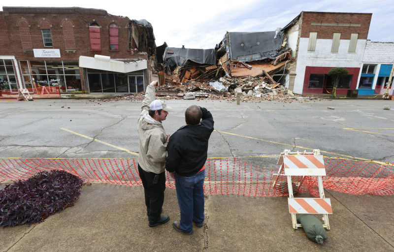 Storm topples downtown Okolona buildings Local News