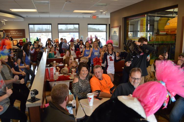 Lily Baker surprised by birthday flashmob Oxford