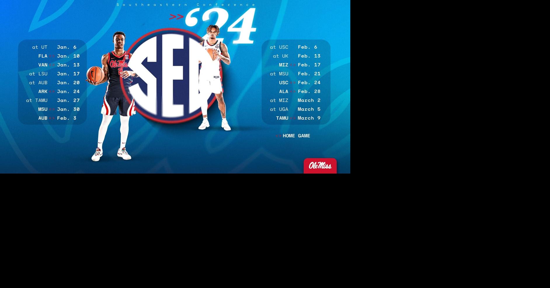Ole Miss men's basketball learns 2024 schedule Ole Miss