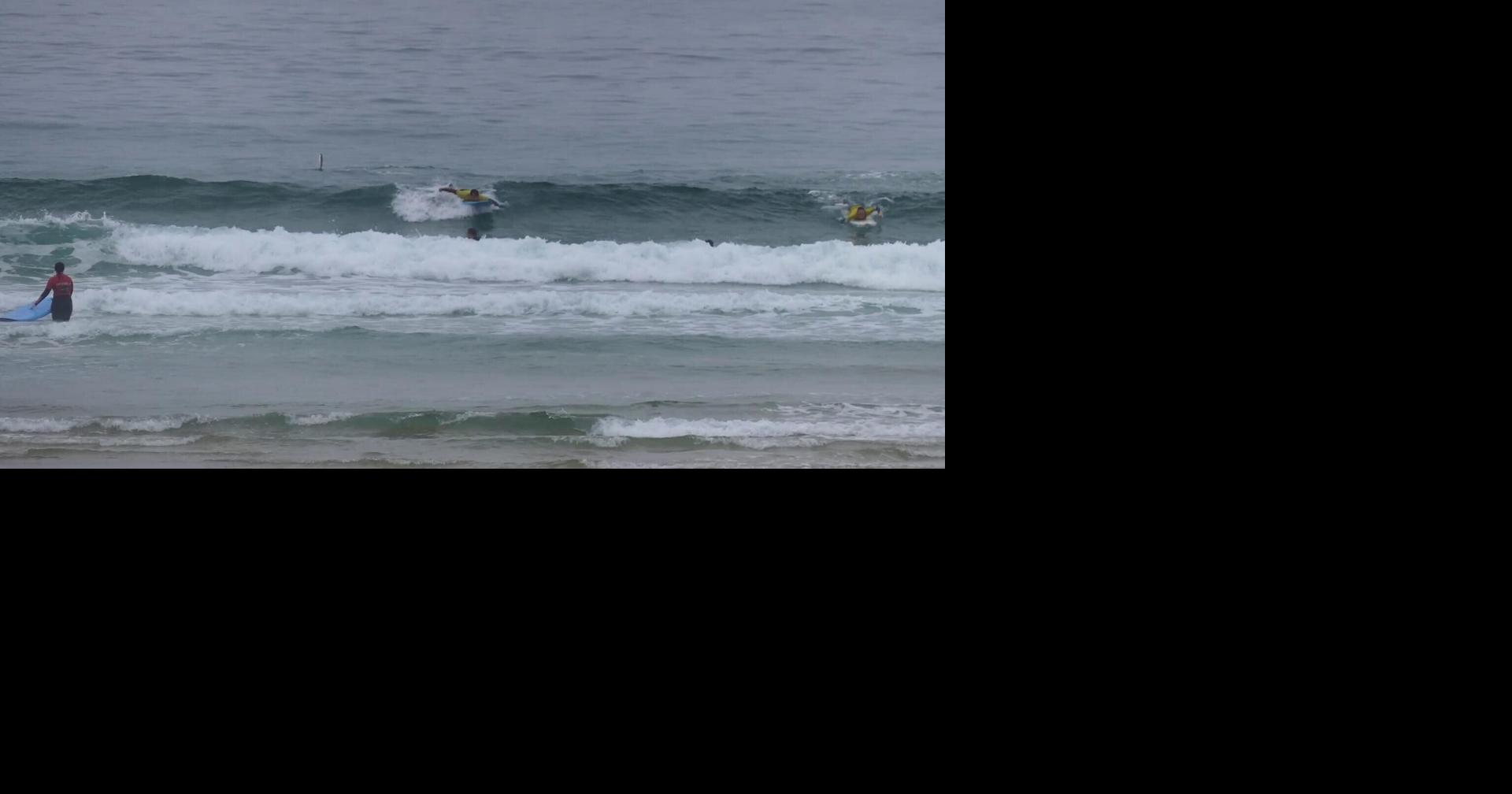 Fin-credible! Huge bluefin tuna leaps out of sea in front of surfers ...
