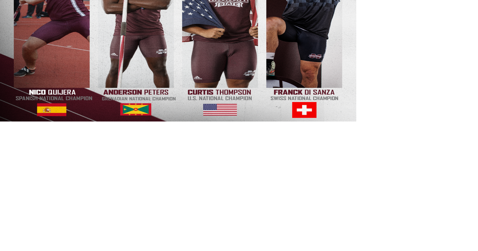 Four current, former Mississippi State athletes win javelin national