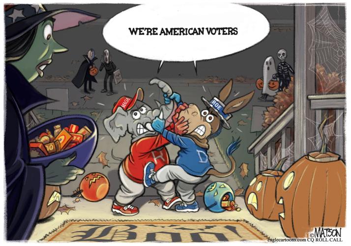 R.J. MATSON: Trick Or Treaters Dress As US Voters