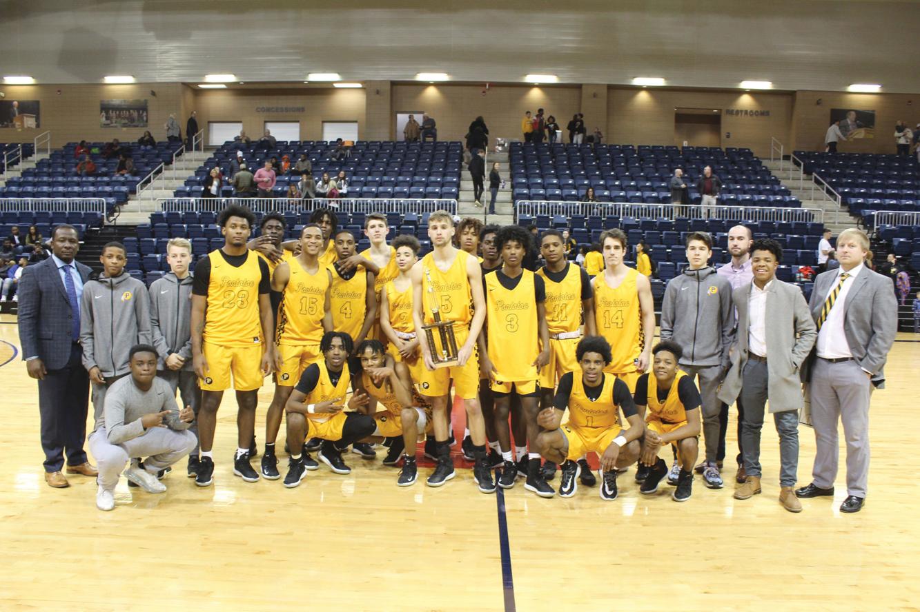 Pontotoc Boys Basketball Team with Trophy