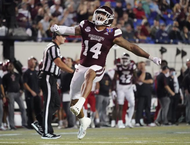 Nathaniel Watson celebrates after making a big play 