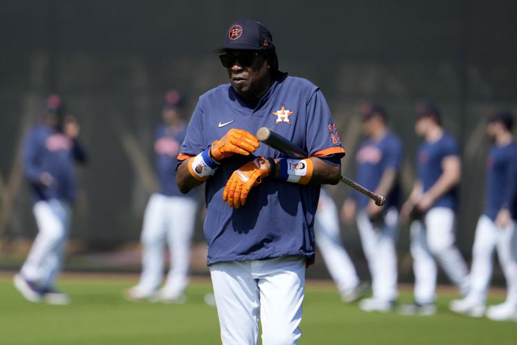 Infielder Jose Altuve of the Houston Astros poses for a picture on photo  day during Astros spring training, Wednesday, March 16, 2022, at The  Ballpark of the Palm Beaches in West Palm