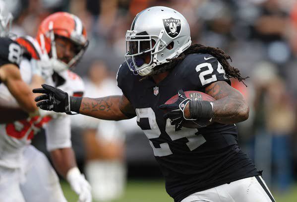 Oakland Raiders hawk Marshawn Lynch jersey at beast-mode price