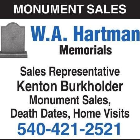 W A HARTMAN MEMORIALS