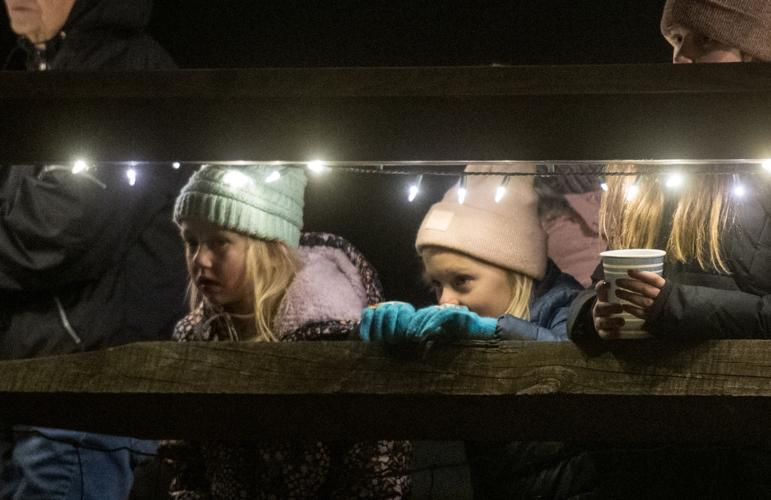 Crowds Gather For Live Nativity Scene
