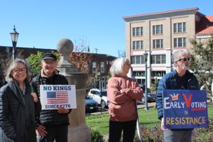 Democrats Walk to Harrisonburg Polling Stations to Encourage Early Voting