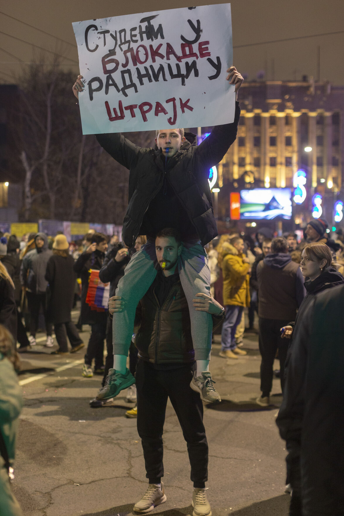 Protesters Hold A Noisy Demonstration Against Serbia's Populist ...