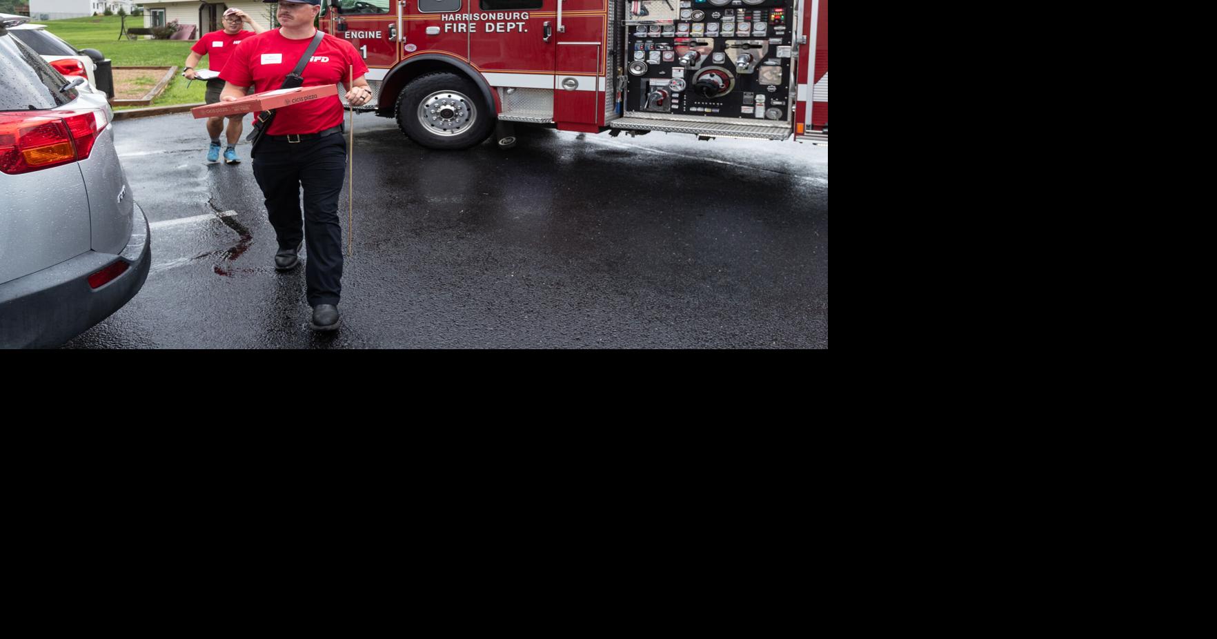 Harrisonburg firefighters deliver pizzas, test smoke alarms to promote safety