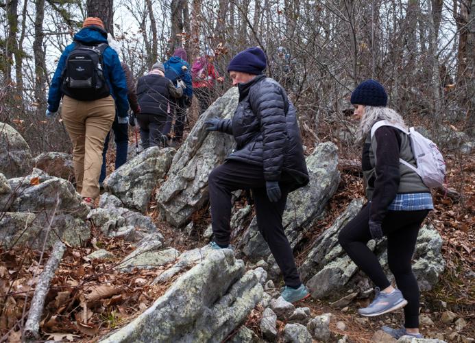 Members of Harrisonburg Downtown Renaissance’s hiking group take a ...