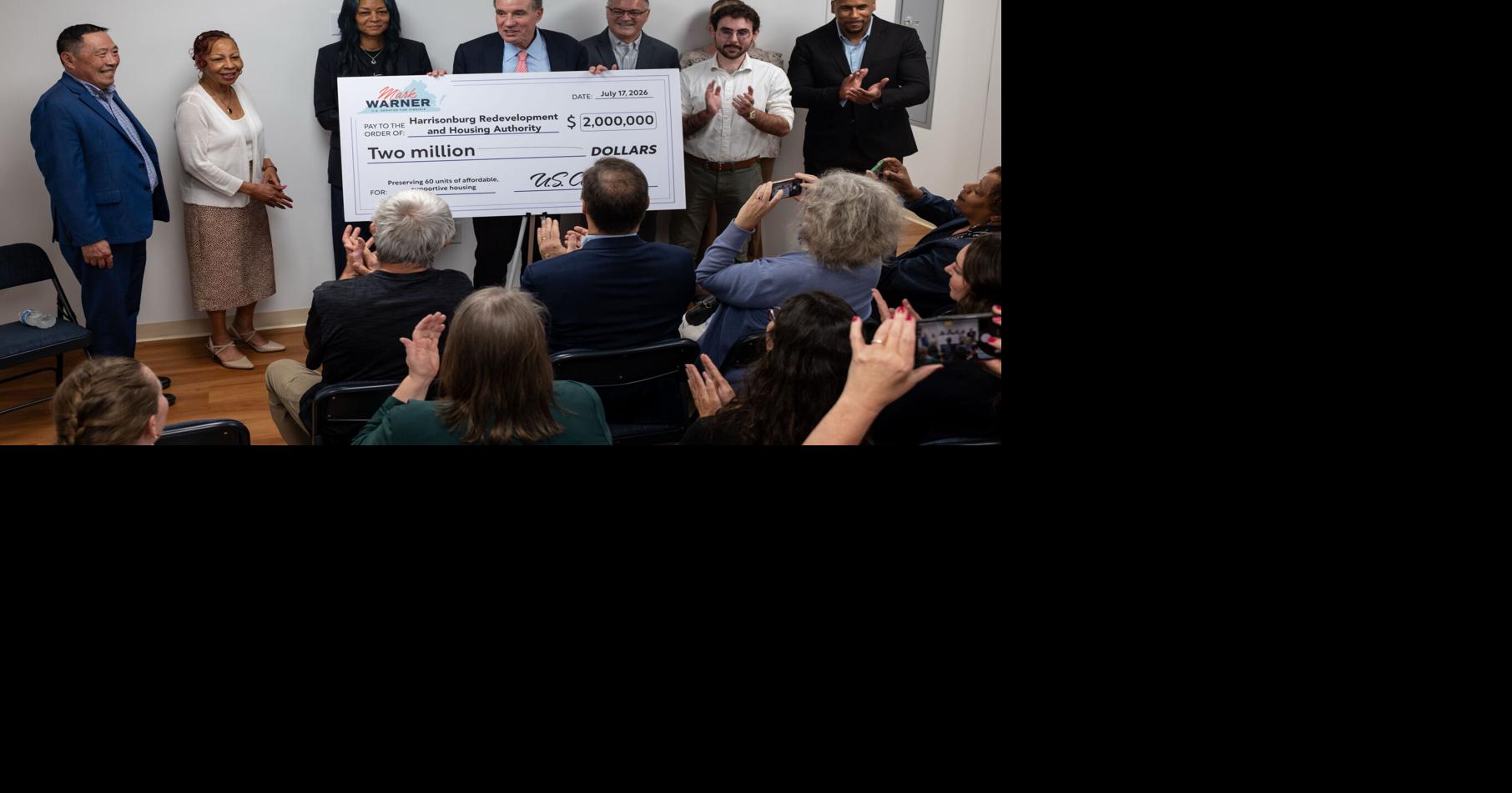 Sen. Mark Warner talks housing, presents $2M for Harrisonburg renovation project
