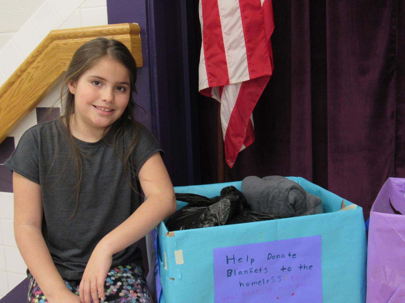 Pleasant Valley Student Collecting Blankets for Homeless