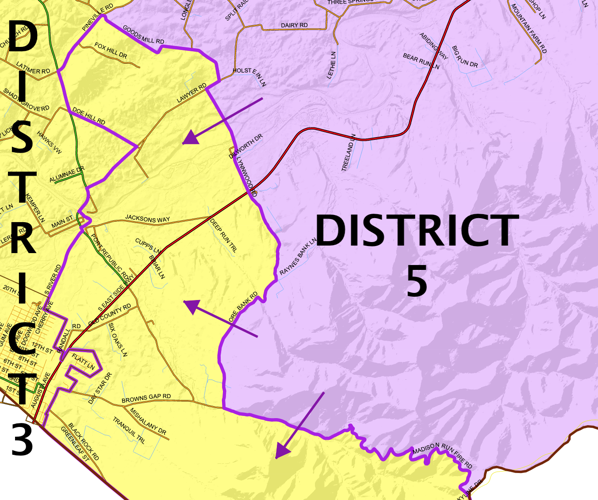 Proposed Changes To Districts 3 and 5