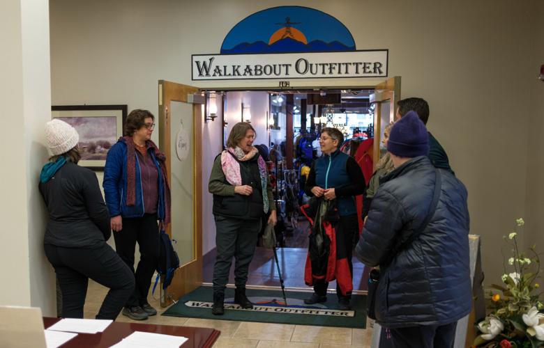 Members of Harrisonburg Downtown Renaissance’s hiking group take a ...