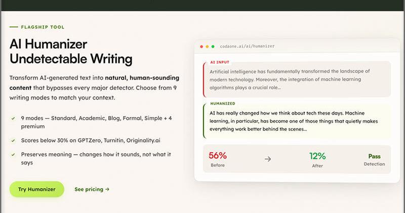 London-based Coda One just launched a free AI humanizer and detector on one platform, reducing AI de...