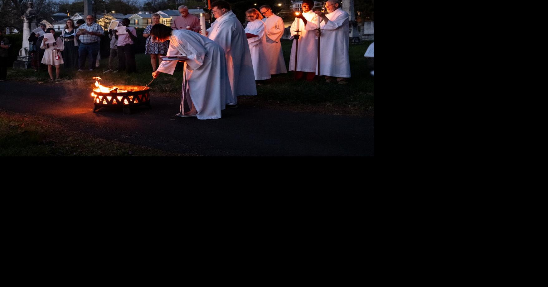 Muhlenberg Lutheran Church's Easter Vigil Service celebrates the movement from darkness to light