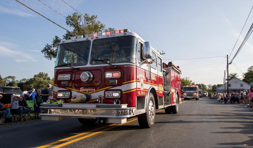 Firefighters Parade Lights Up McGaheysville Lawn Party
