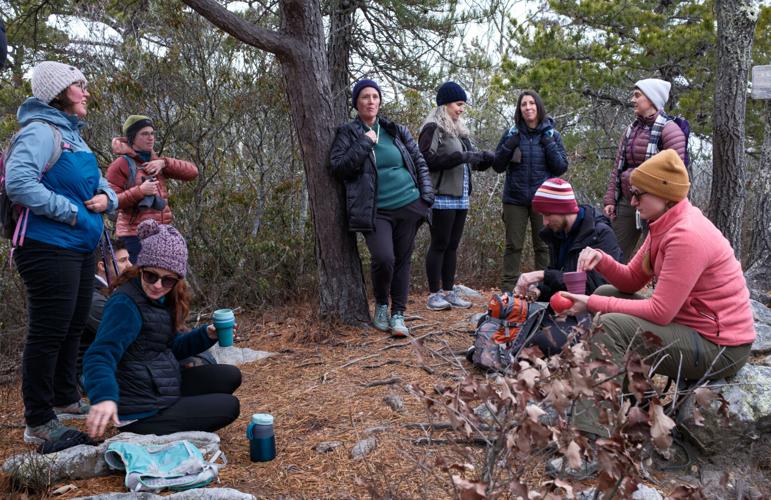 Members of Harrisonburg Downtown Renaissance’s hiking group take a ...