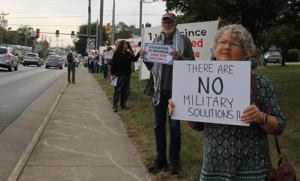 Protesters Gather in Harrisonburg to Rally Against Gaza Violence