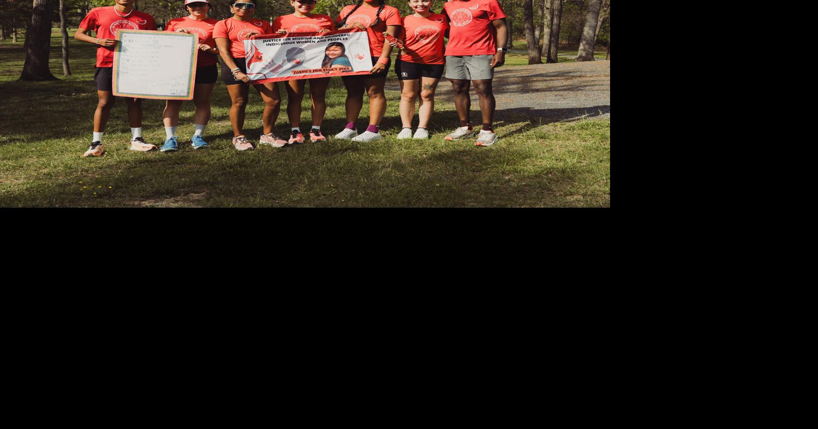 Seven people run relay to bring awareness to the cause of missing and murdered indigenous women