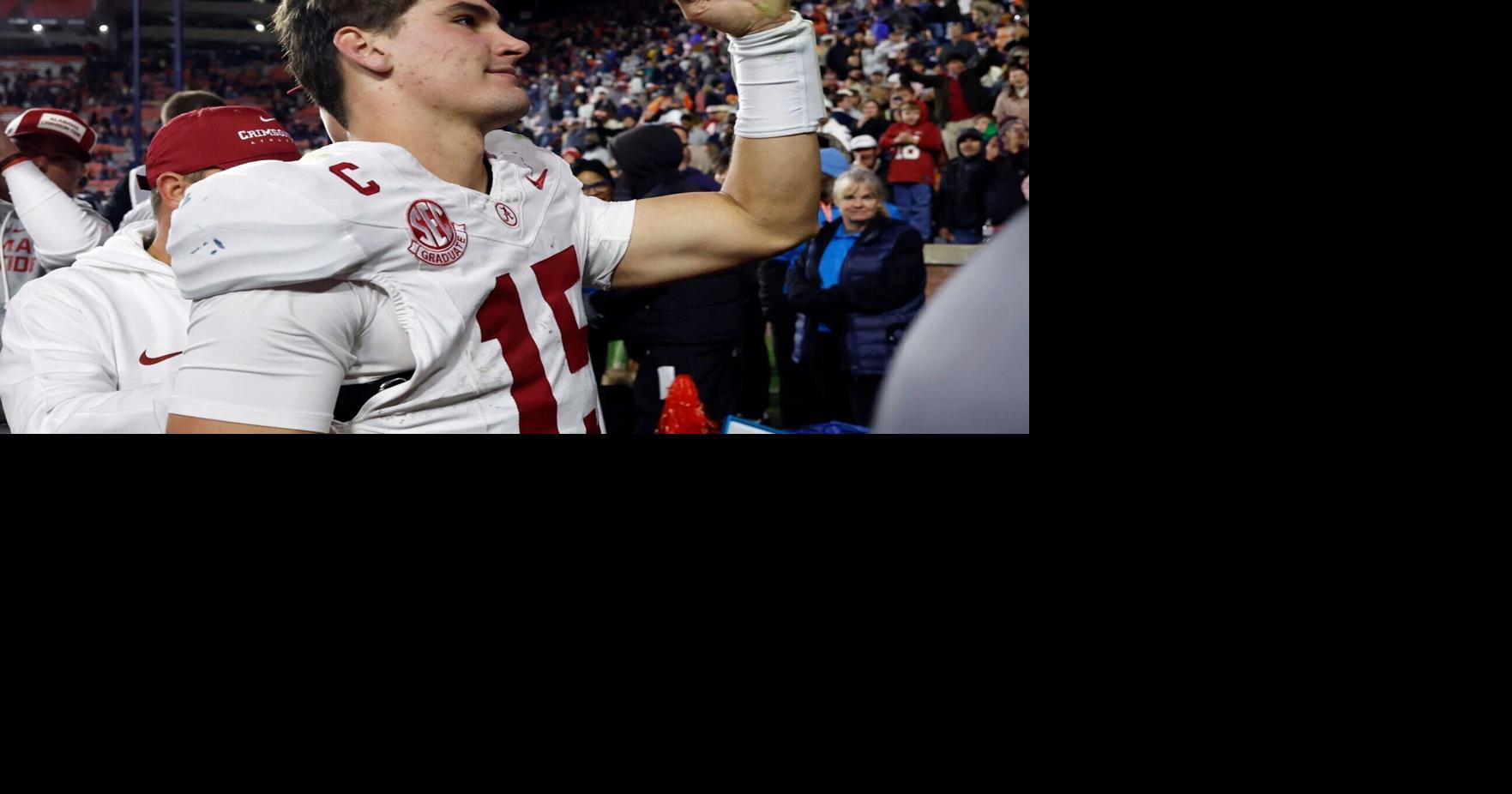 Ty Simpson and Isaiah Horton connected three times for touchdowns, the last on a fourth-down play in the waning minutes, as Alabama defeated Auburn 27-20.