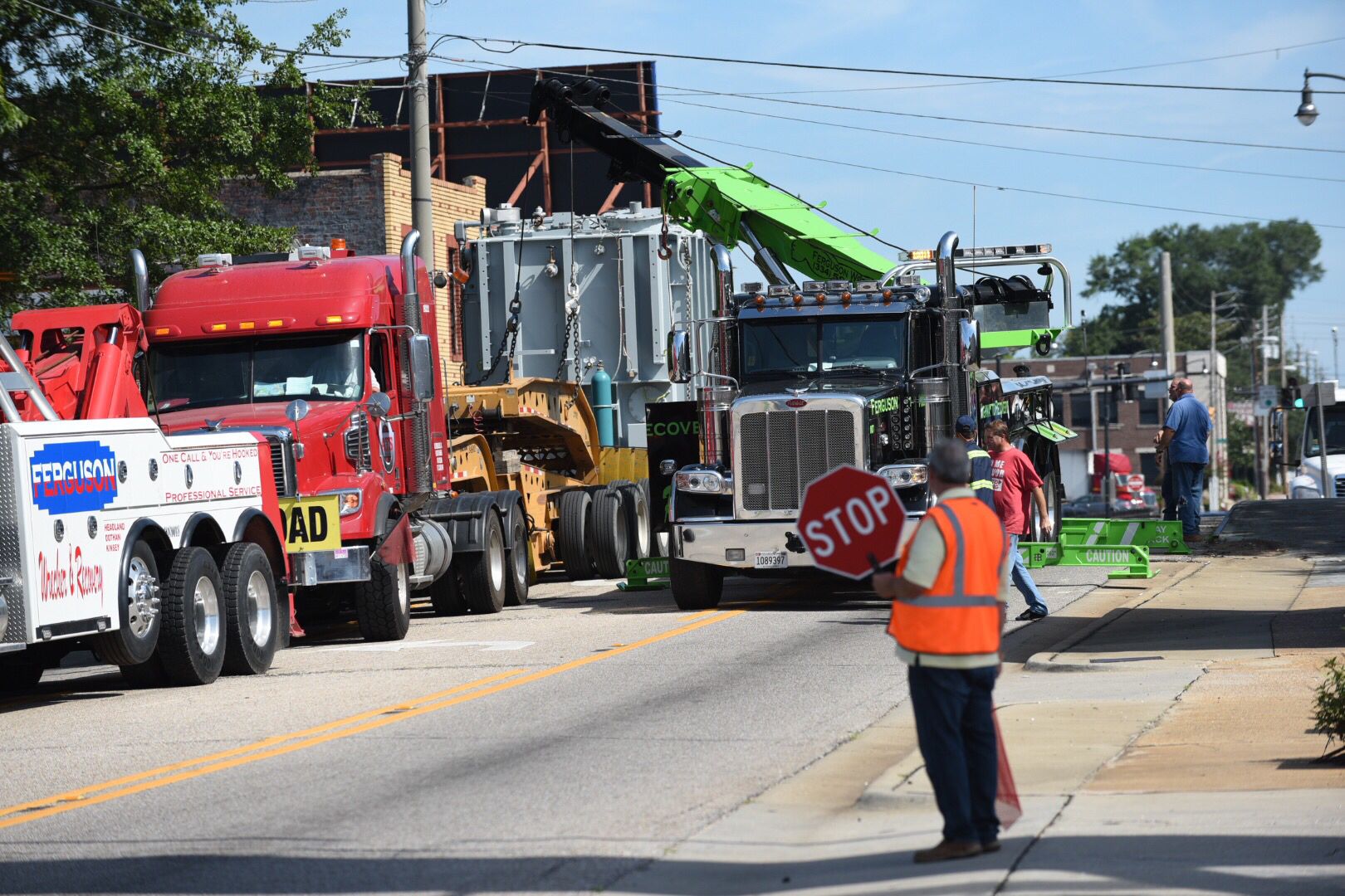 Stuck truck freed after backing up downtown Dothan traffic