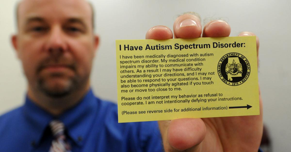 Alabama Non Driver Identification Example ID card designed for Alabama drivers, non-drivers on autism spectrum