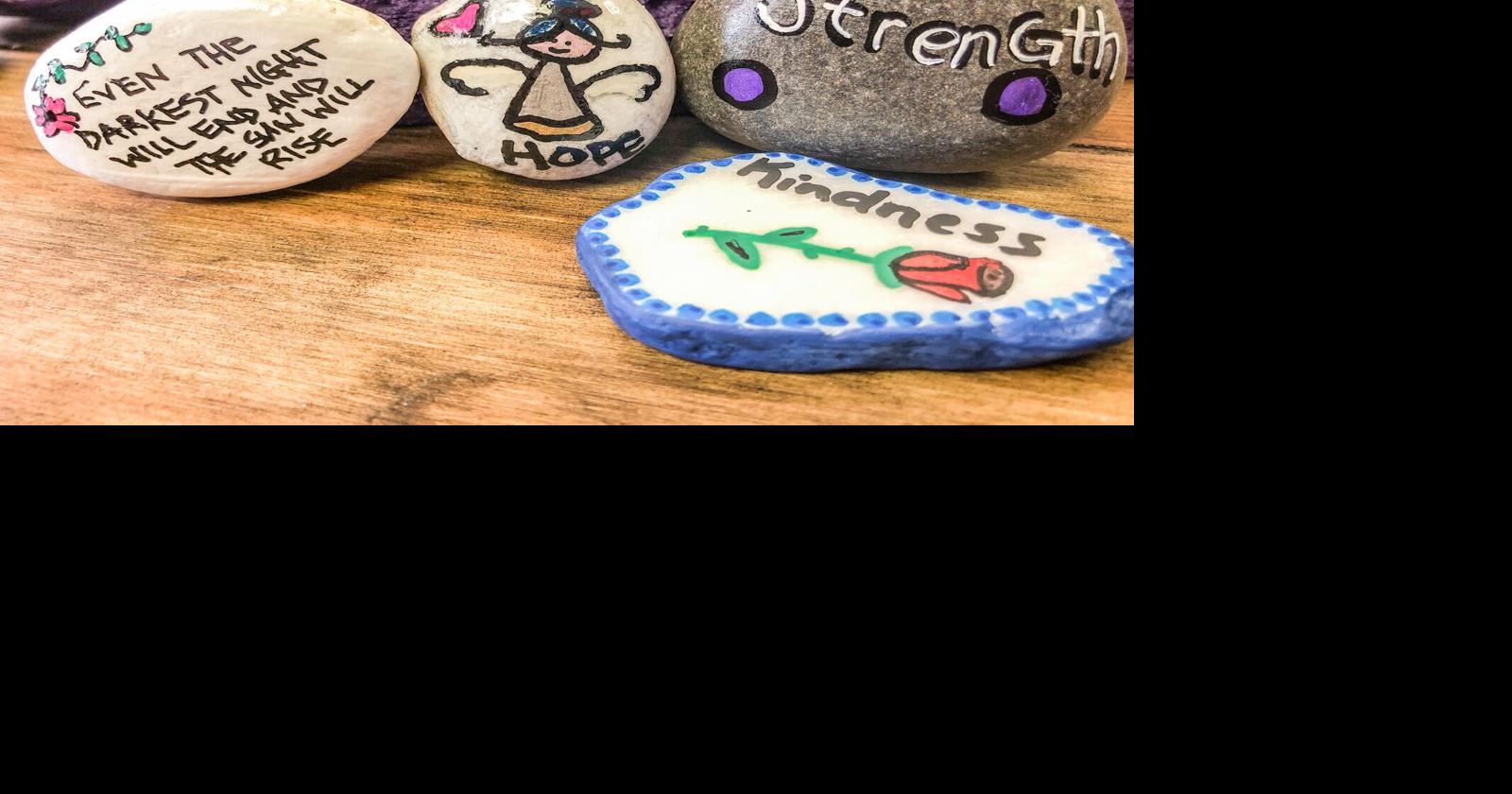 Decorated 'hope rocks' to be spread across community for domestic ...