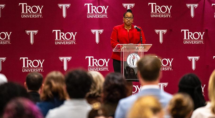 Judge Jerusha T. Adams encourages students to exercise their rights to help ensure U.S. remains a strong, free nation