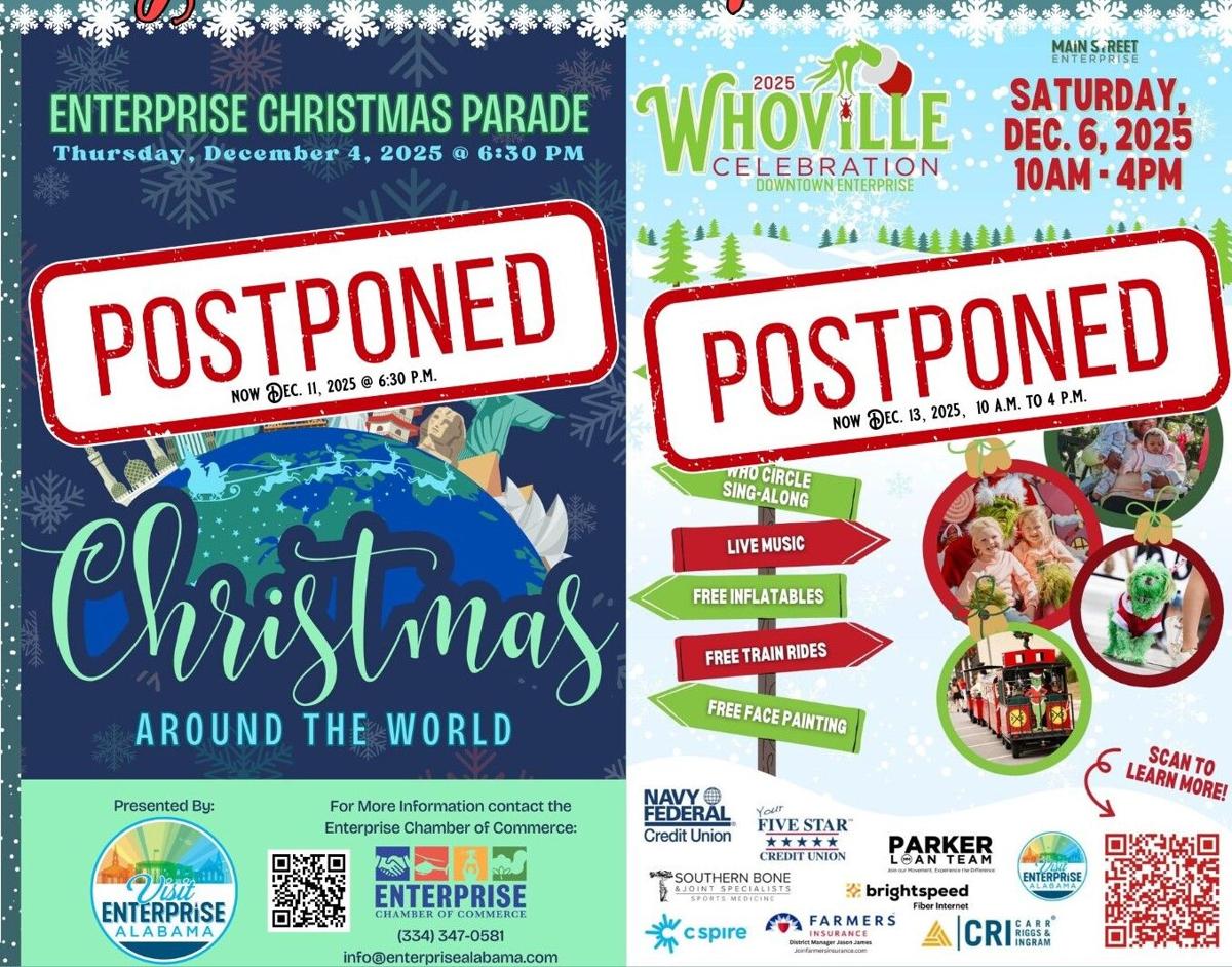Enterprise Christmas Parade and Whoville Celebration postponed due to weather